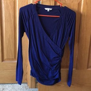 Cabi navy blue long sleeve top